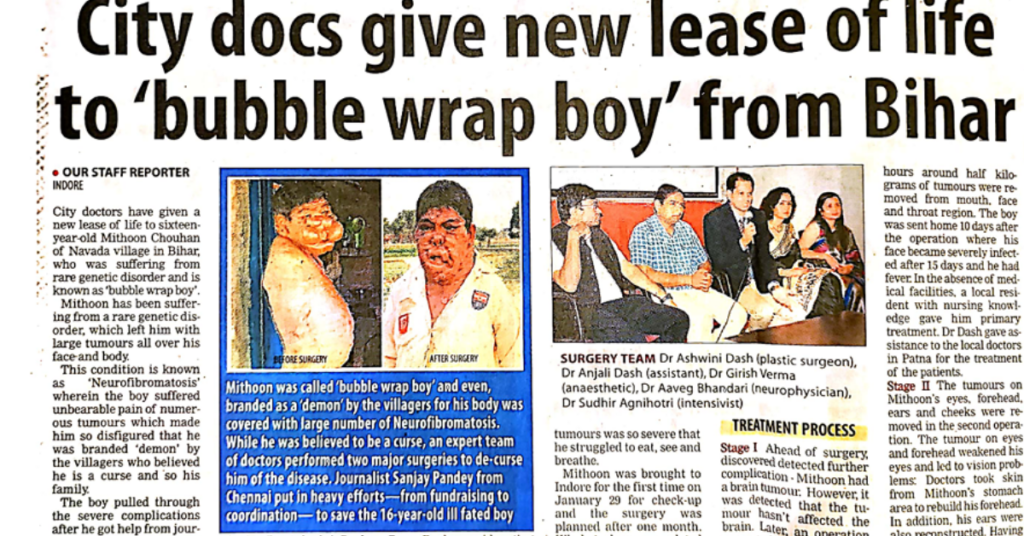 Bubble Wrap Boy’s Life Transformed Through Complex Neurofibromatosis Surgery: A Rare Reconstructive Plastic Surgery Case